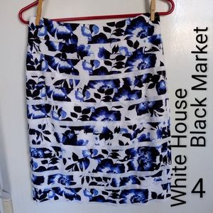 WHBM White House Black Market size 4 Layered Ruffle Skirt